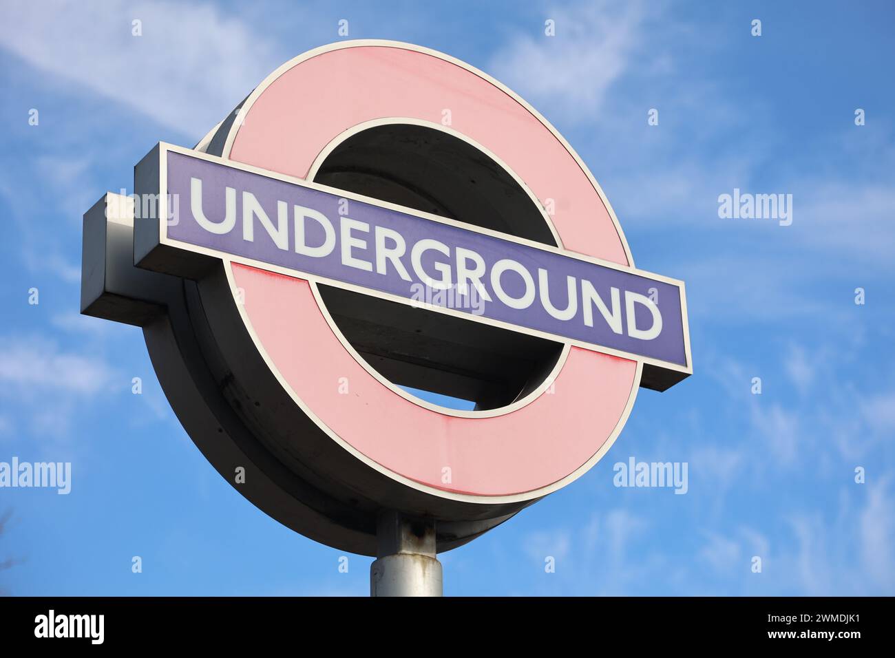 Panneau rond London Underground Banque D'Images