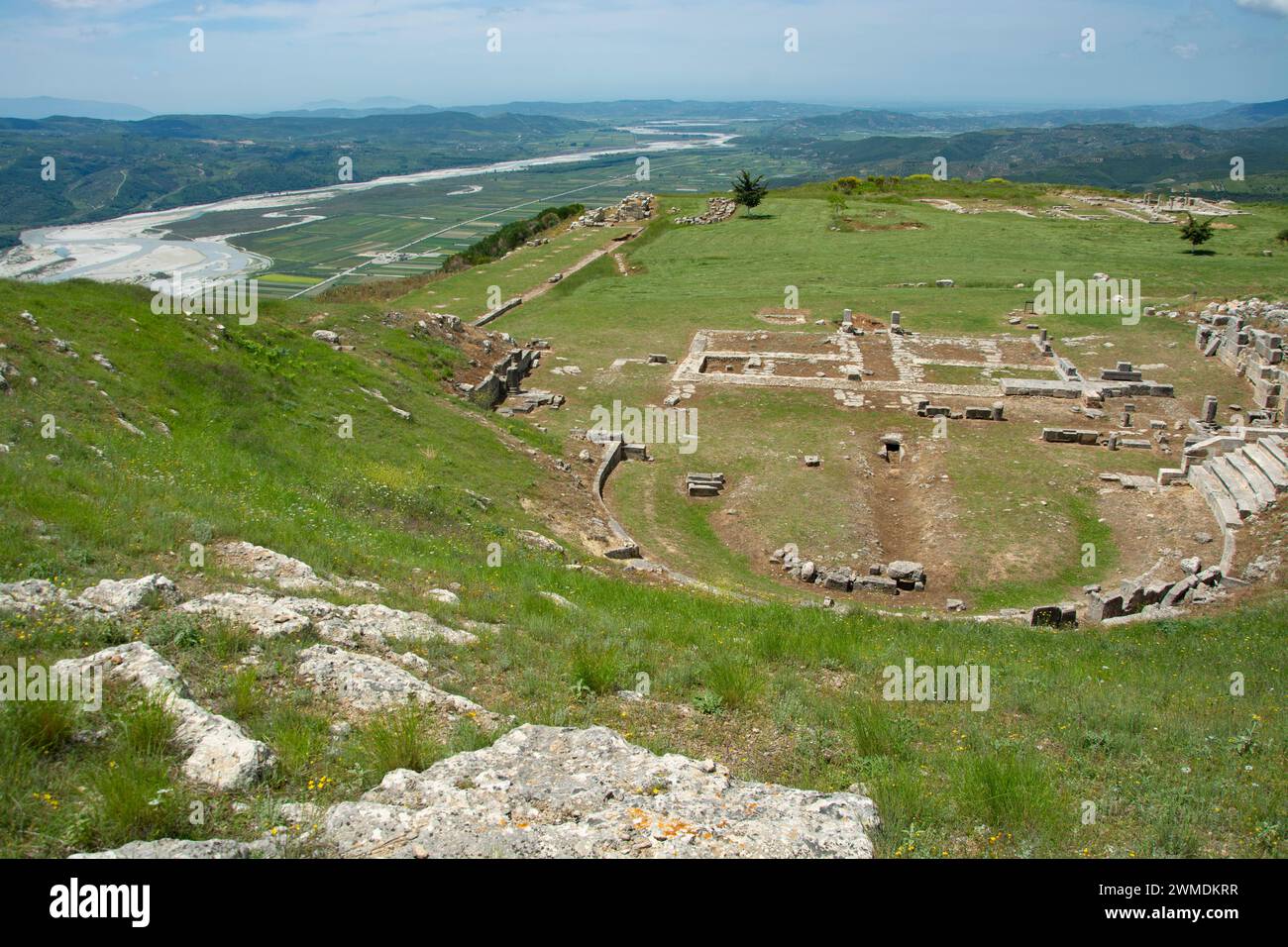 Die Ruinen von Byllis, eine wichtige Stadt in der Antike im heutigen Albanien Banque D'Images