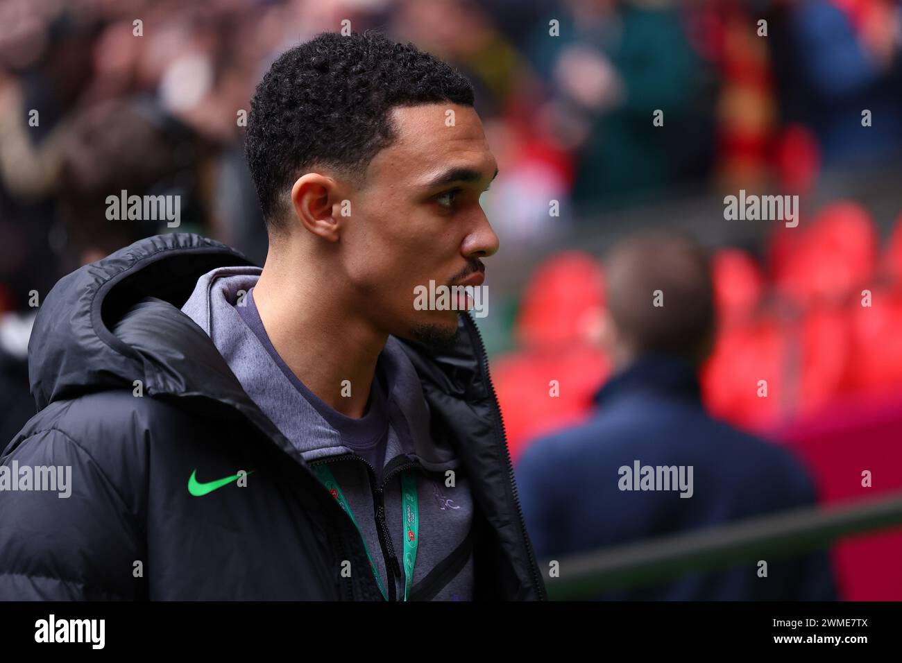 Stade de Wembley, Londres, Royaume-Uni. 25 février 2024. Carabao League Cup final Football, Chelsea contre Liverpool ; Trent Alexander-Arnold de Liverpool crédit : action plus Sports/Alamy Live News Banque D'Images
