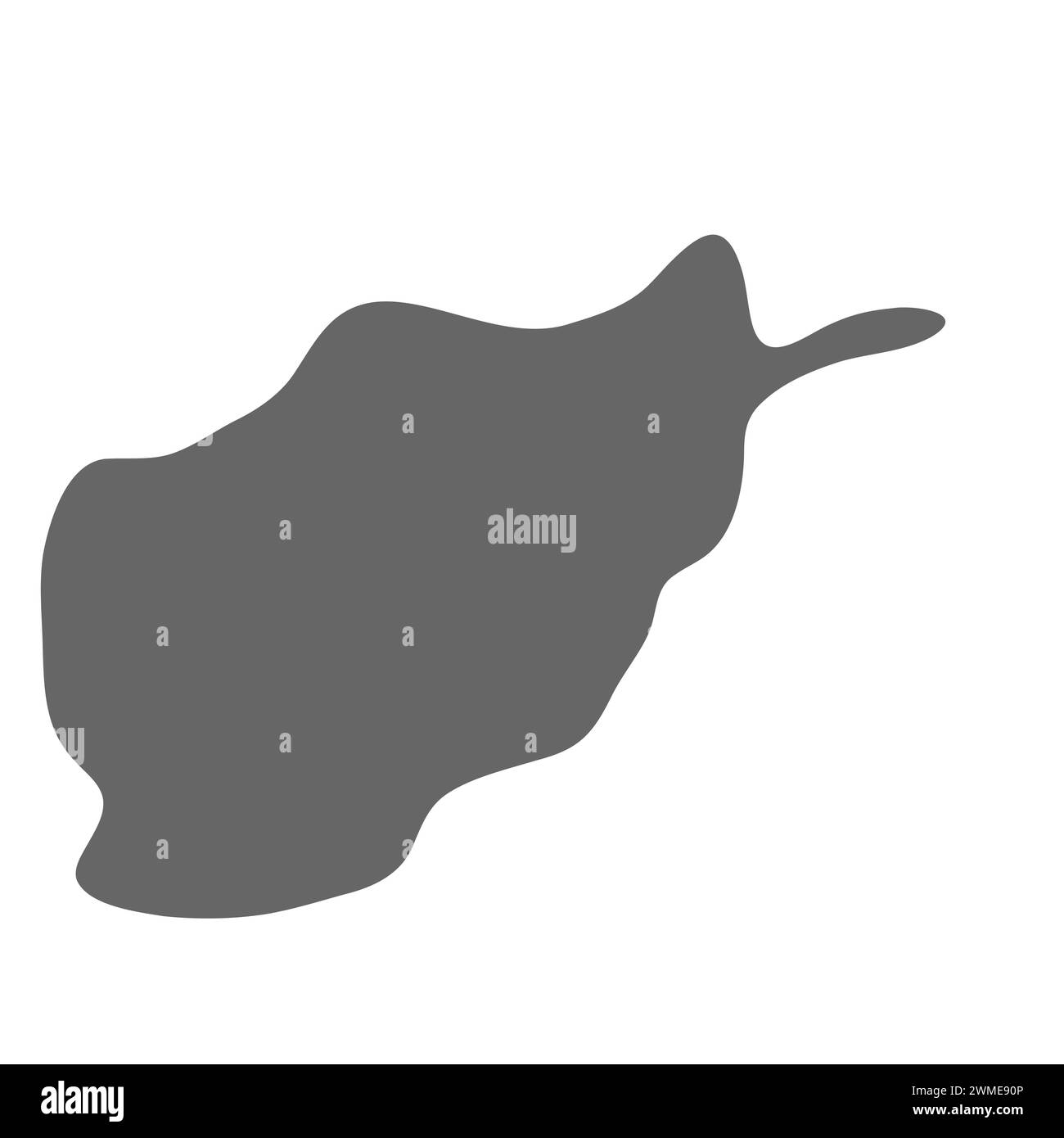 Afghanistan carte simplifiée du pays. Carte lisse élégante grise. Icônes vectorielles isolées sur fond blanc. Illustration de Vecteur