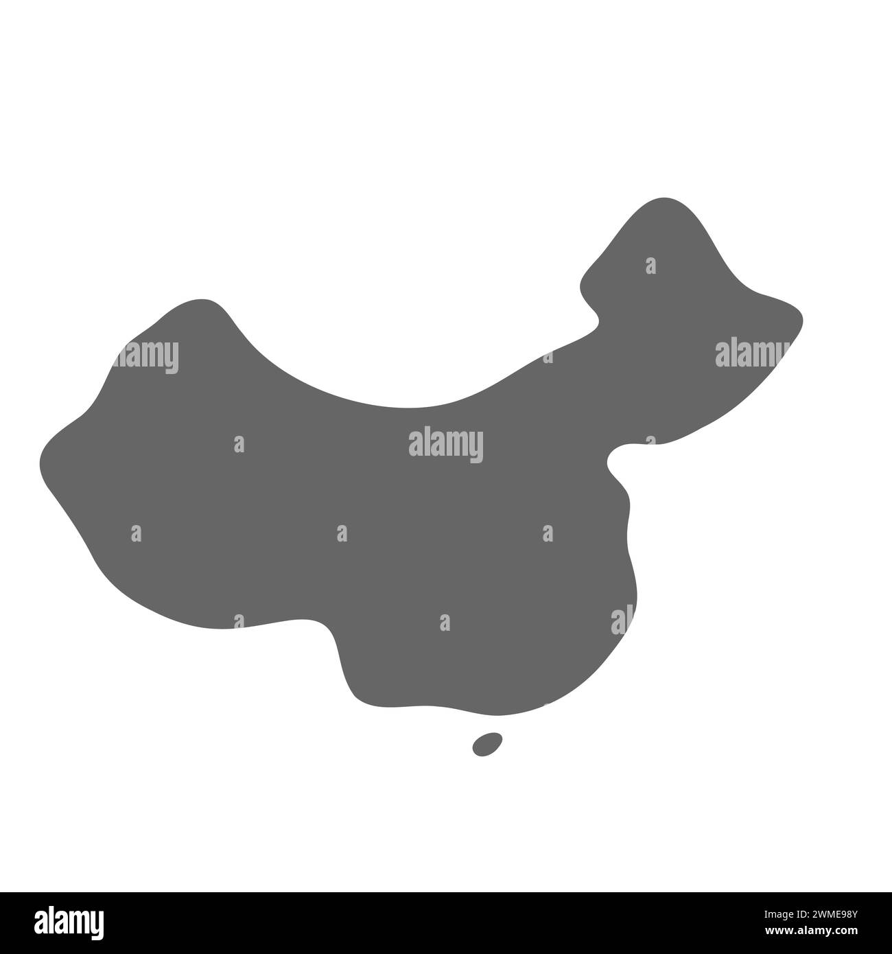 Carte simplifiée du pays de Chine. Carte lisse élégante grise. Icônes vectorielles isolées sur fond blanc. Illustration de Vecteur