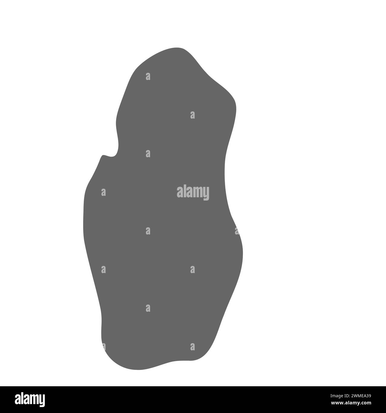 Carte simplifiée du pays Qatar. Carte lisse élégante grise. Icônes vectorielles isolées sur fond blanc. Illustration de Vecteur