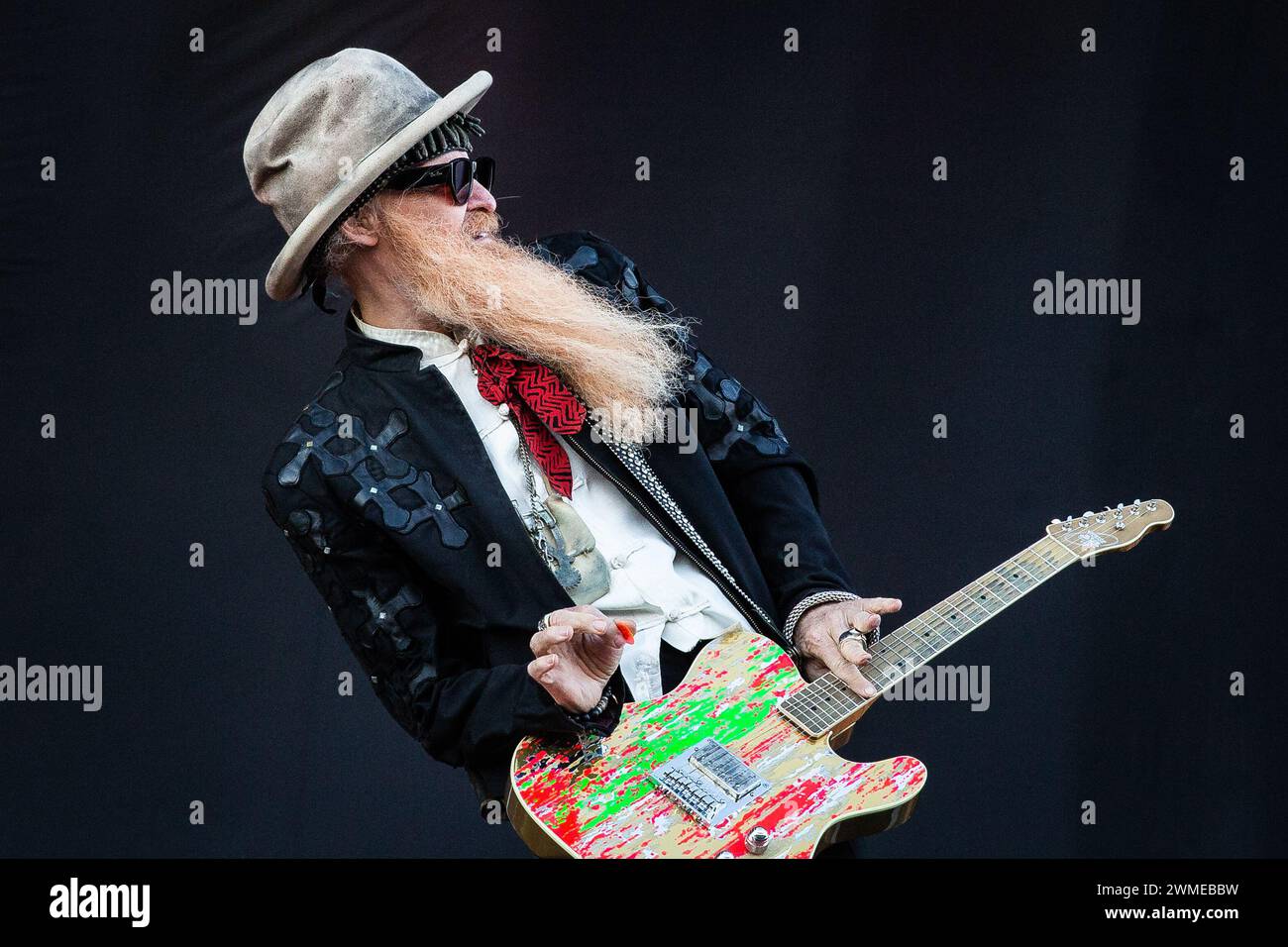 Billy F Gibbons de ZZ Top en live au Sweden Rock Festival Banque D'Images