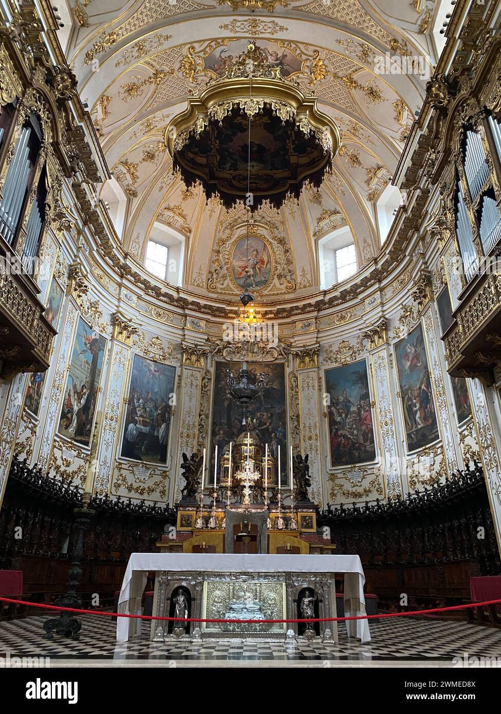 Intérieur du Cattedrale (Duomo) di Bergamo e Battistero Banque D'Images