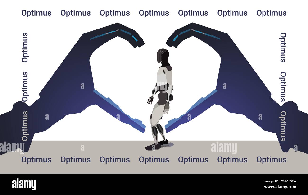 À propos d'Optimus, les mains du robot Tesla Optimus Banque D'Images