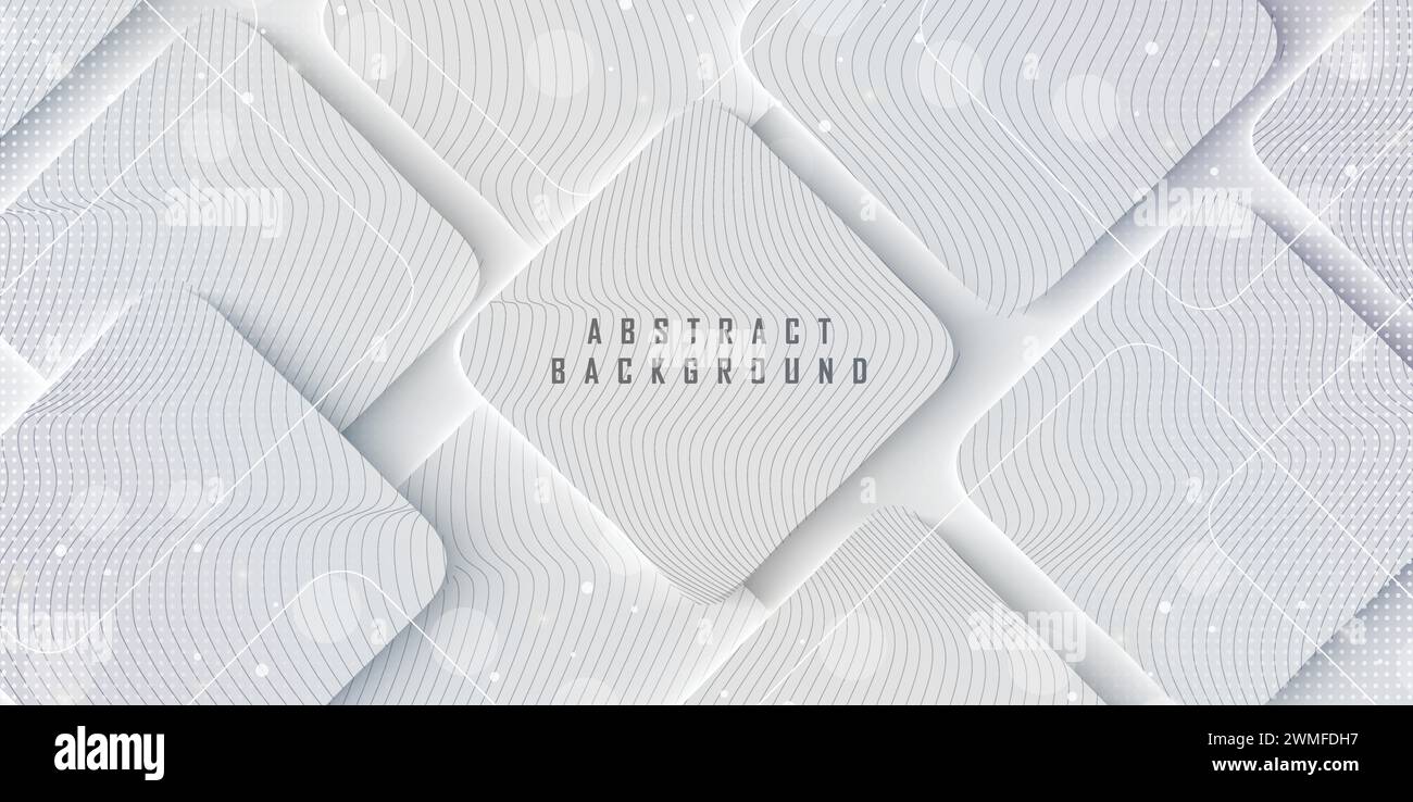 Texture de fond de forme carrée abstraite blanche, conception de couverture de fond vectorielle, conception de livre, affiche, couverture de cd, flyer, arrière-plans de site web ou publicité Illustration de Vecteur