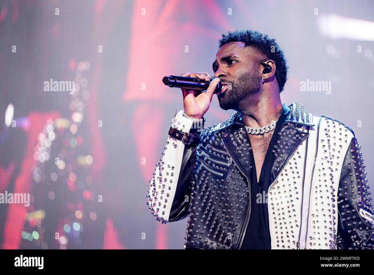 Copenhague, Danemark. 25 février 2024. Le chanteur, compositeur et danseur américain Jason Derulo donne un concert à la Royal Arena de Copenhague. (Crédit photo : Gonzales photo/Alamy Live News Banque D'Images