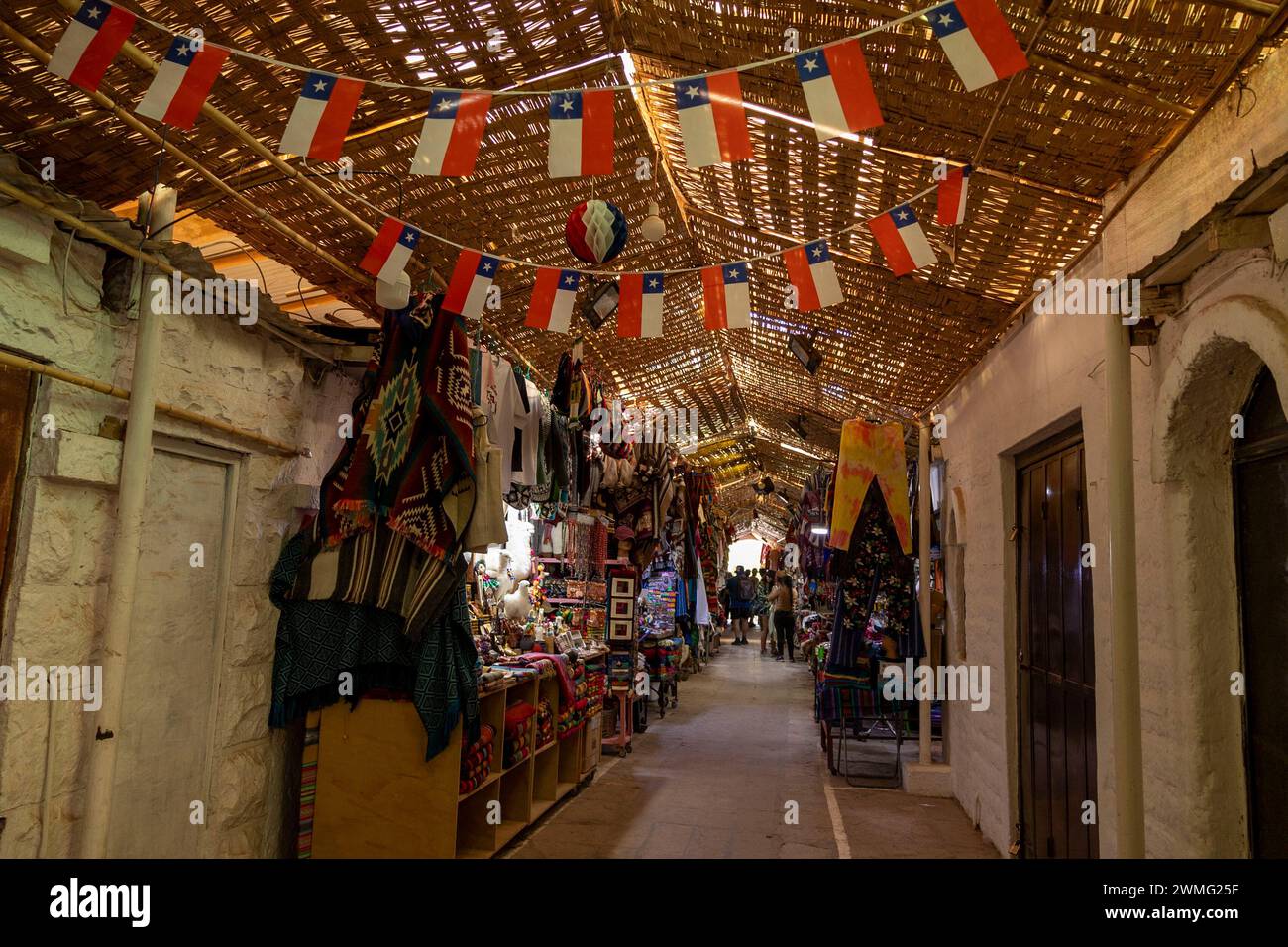 La ville de San Pedro de Atacama au Chili, la vieille ville rustique ressemble à quelque chose d'un film de cow-boy occidental. Banque D'Images