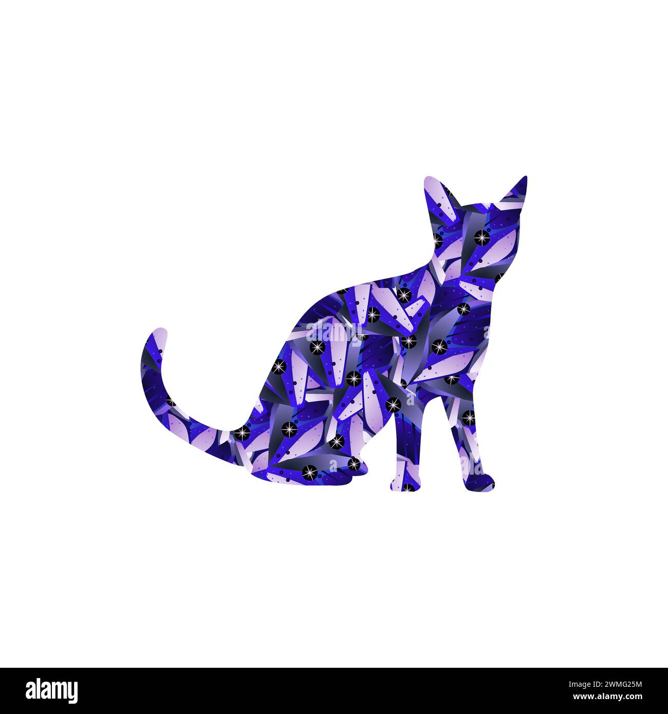 conception d'illustration d'art de chat abstrait Illustration de Vecteur