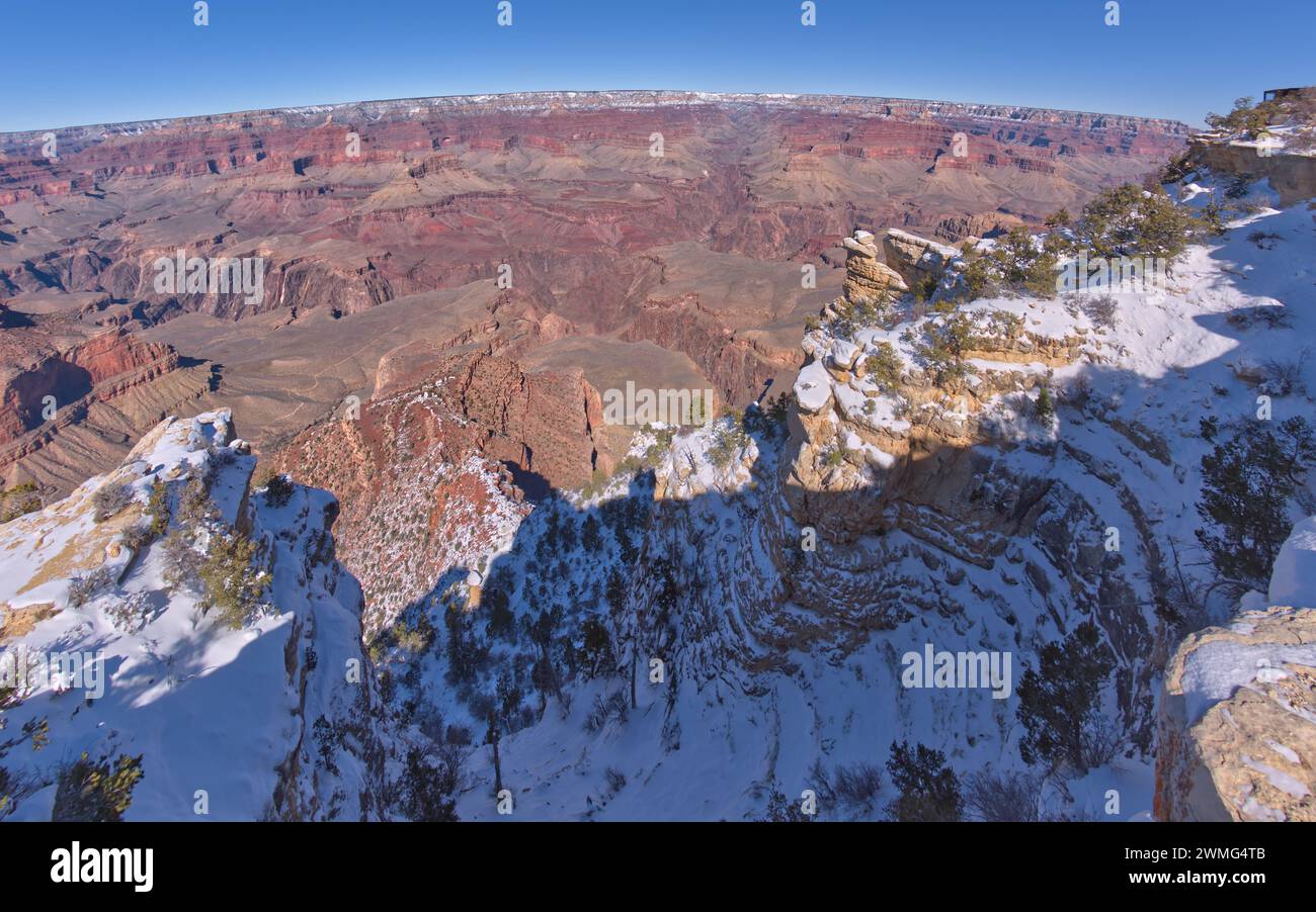 Bright Angel Canyon vu de Trail of Time au Grand Canyon Banque D'Images