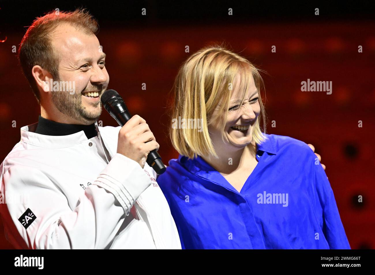 Anvers, Belgique. 26 février 2024. Nils Proost, Chef du Restaurant Neon photographié lors de la présentation de la nouvelle édition du guide Michelin 2024 des restaurants et hôtels pour la Belgique et le Luxembourg, à Anvers, lundi 26 février 2024. BELGA PHOTO DIRK WAEM crédit : Belga News Agency/Alamy Live News Banque D'Images