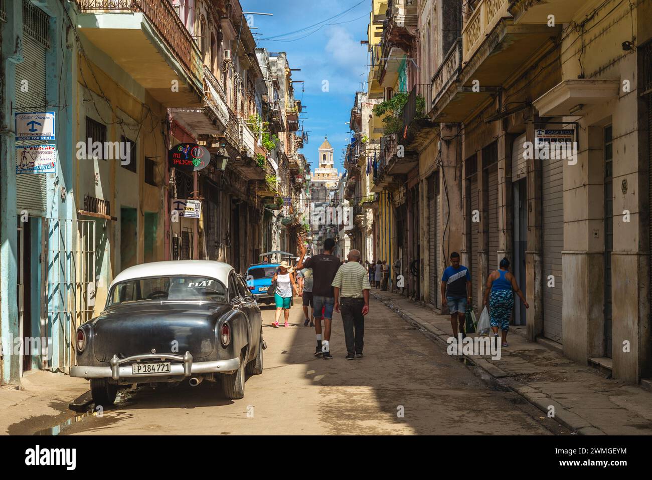 29 octobre 2019 : scène de rue de la vieille havane à cuba. La vieille Havane est classée comme un site du patrimoine mondial de l'UNESCO, a été fondée par le 16 novembre espagnol, Banque D'Images