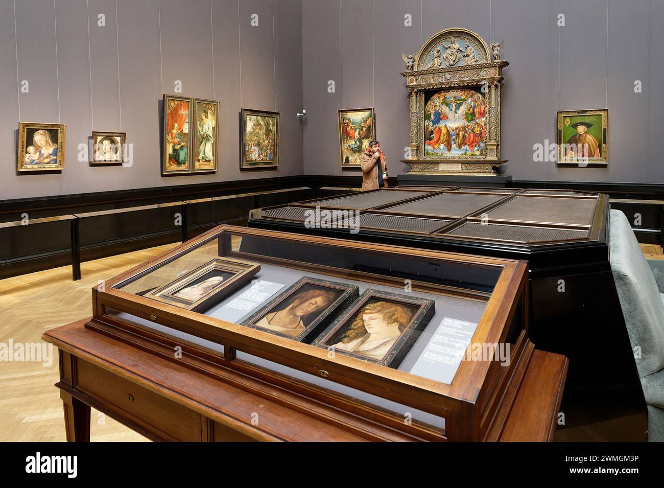 Vienne, Autriche. Musée d'histoire de l'art de Vienne (KHM). Photo de la Toussaint (« autel Landau »), huile sur bois de chaux (1511) par Albrecht Dürer Banque D'Images