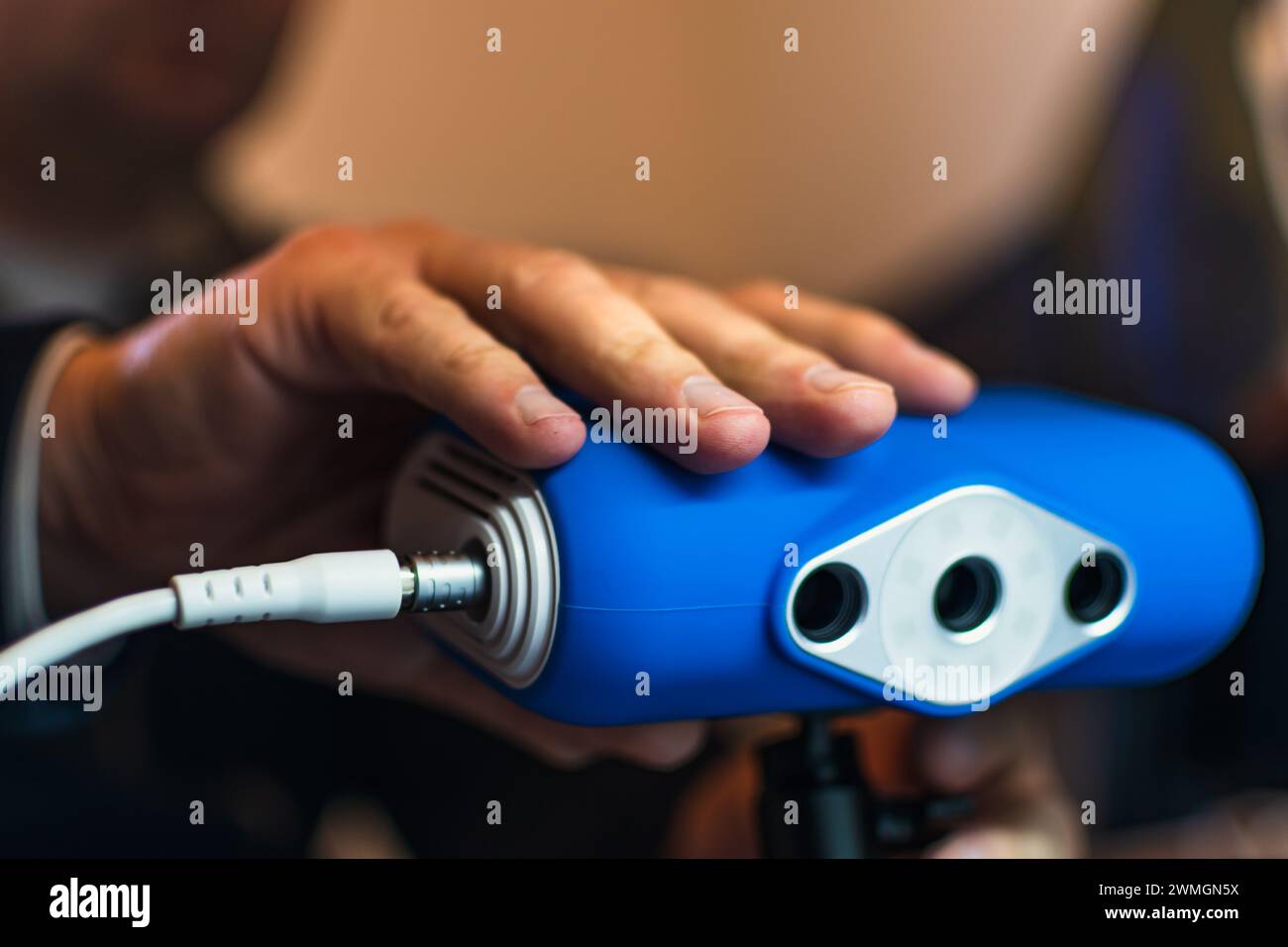 scanner 3d pour capturer des objets tridimensionnels en détail pour l'impression 3d. Banque D'Images