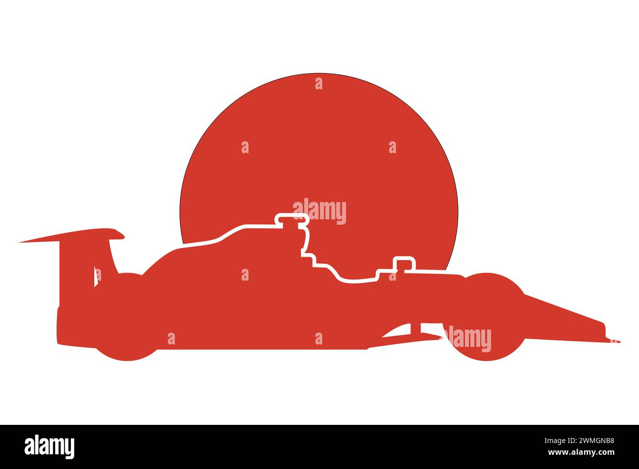 Une voiture de course générique placée dans le drapeau japonais comme arrière-plan Illustration de Vecteur Une voiture de course générique placée dans le drapeau japonais comme arrière-plan Illustration de Vecteur