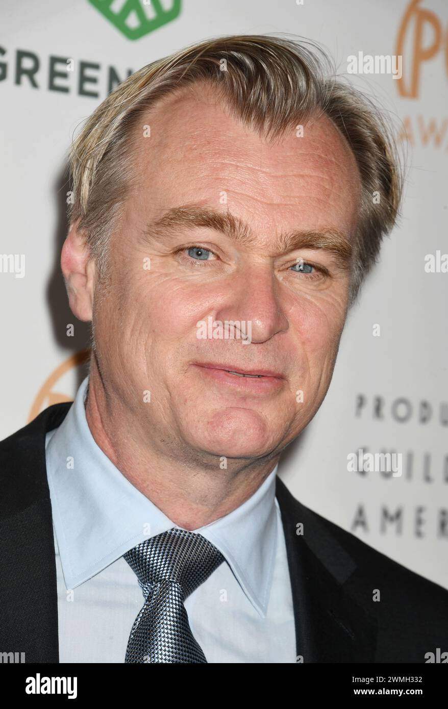 HOLLYWOOD, CALIFORNIE - FÉVRIER 25 : Christopher Nolan assiste à la 35e cérémonie annuelle des Producers Guild Awards au Ray Dolby Ballroom le 25 février 2024 Banque D'Images