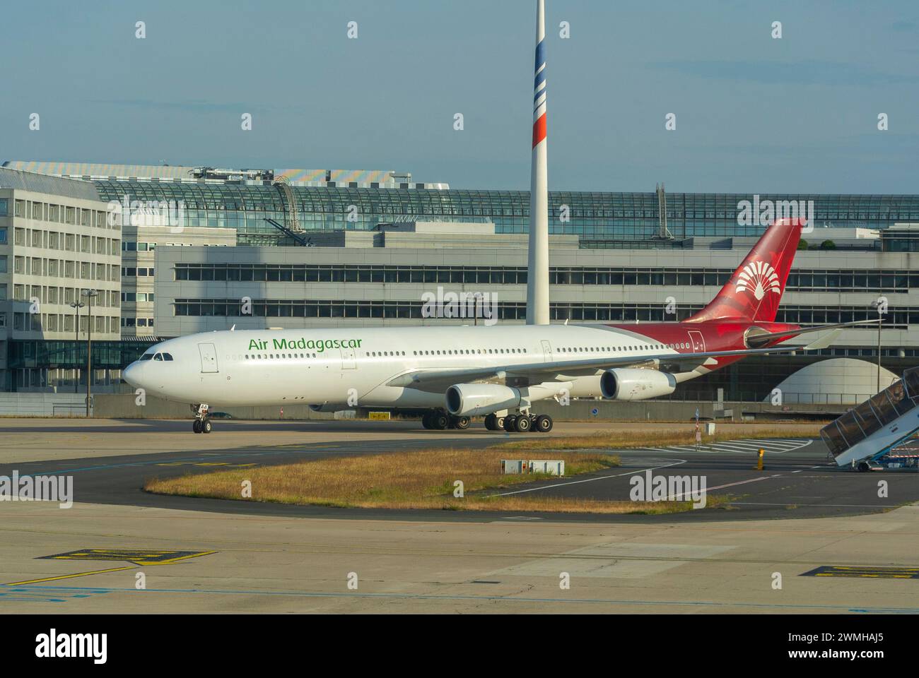 Roissy, France, avions stationnés à l'extérieur, sur Tarmac à l'aéroport Roissy-Charles-de-Gaulle Paris Banque D'Images