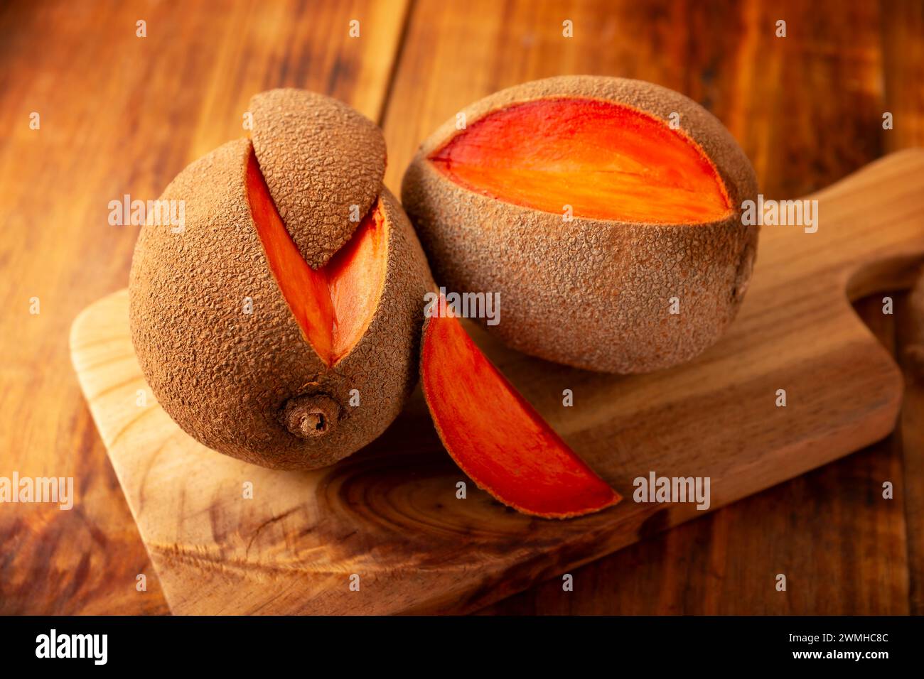 Mamey, fruit (Pouteria sapota) originaire du Mexique et d'autres pays américains, dans certains pays, il est connu sous le nom de Zapote, Sapote ou Red Mamey. Banque D'Images