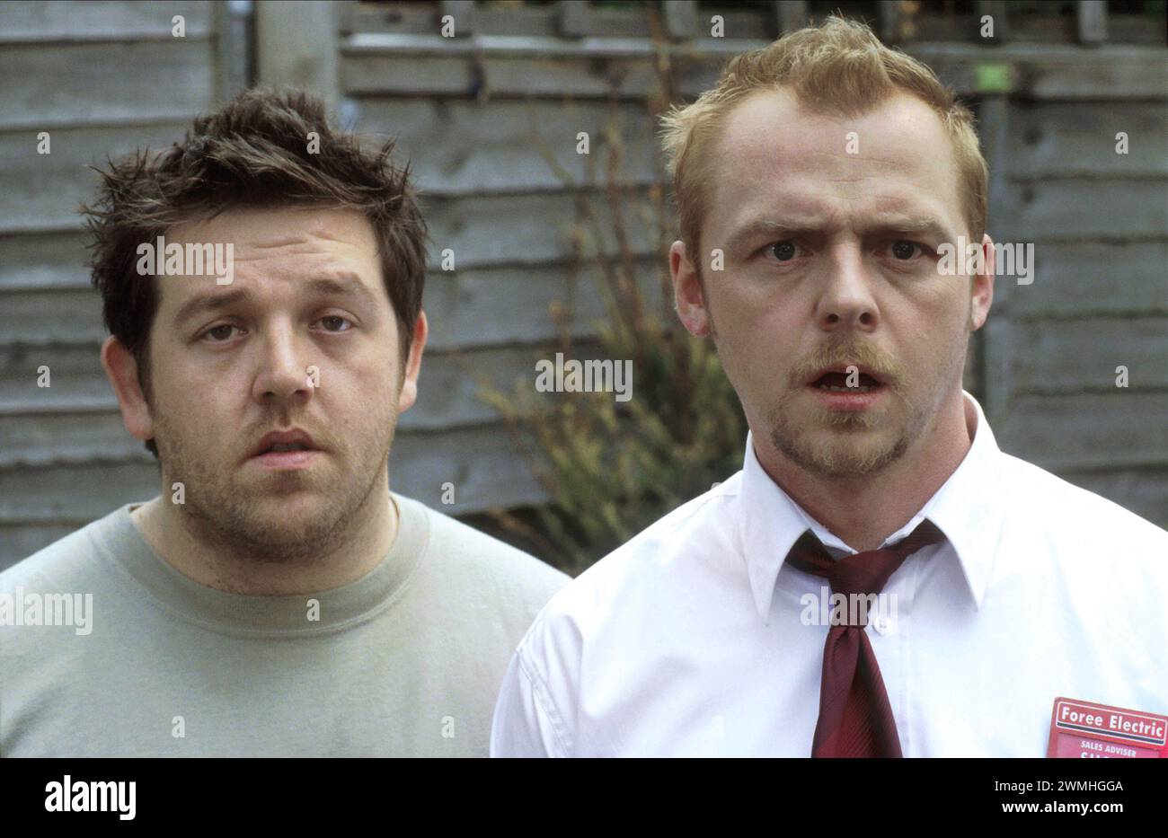 Shaun of the Dead Nick Frost & Simon Pegg Banque D'Images
