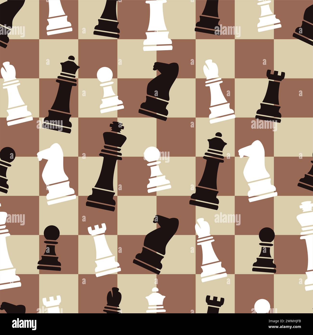 motif d'arrière-plan d'échecs sans couture vectoriel Illustration de Vecteur