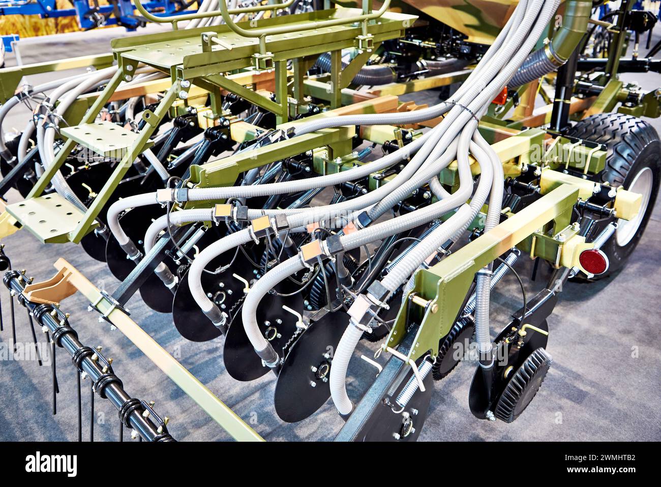 Ancre pneumatique universelle de semoir sur exposition Banque D'Images