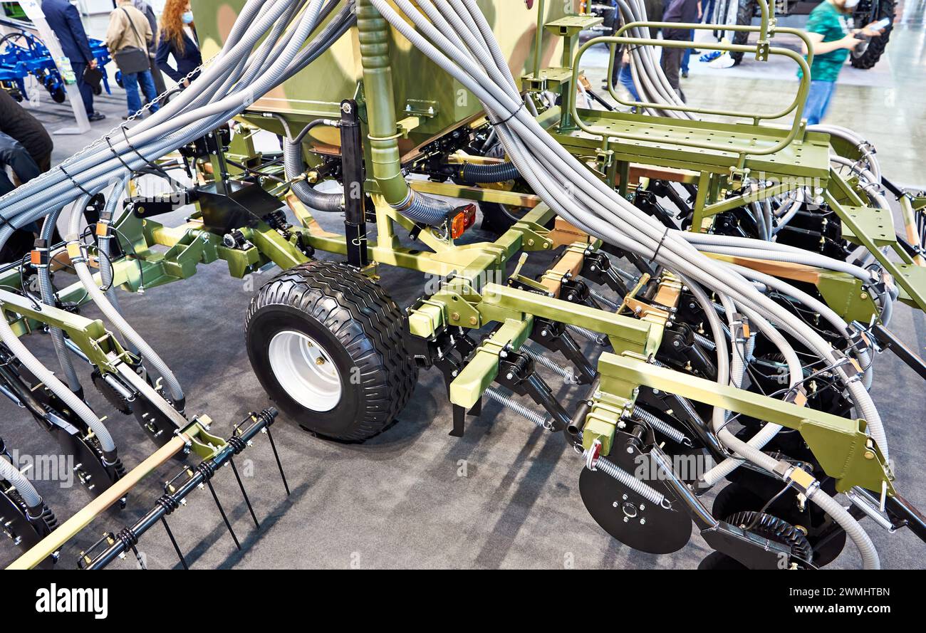 Ancre pneumatique universelle de semoir sur exposition Banque D'Images