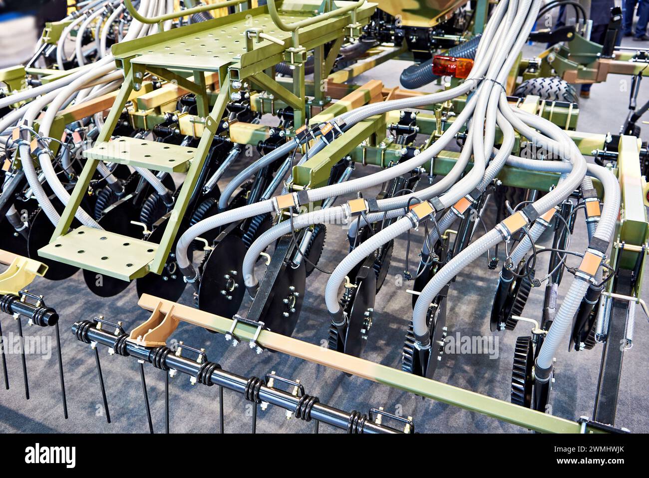 Ancre pneumatique universelle de semoir sur exposition Banque D'Images