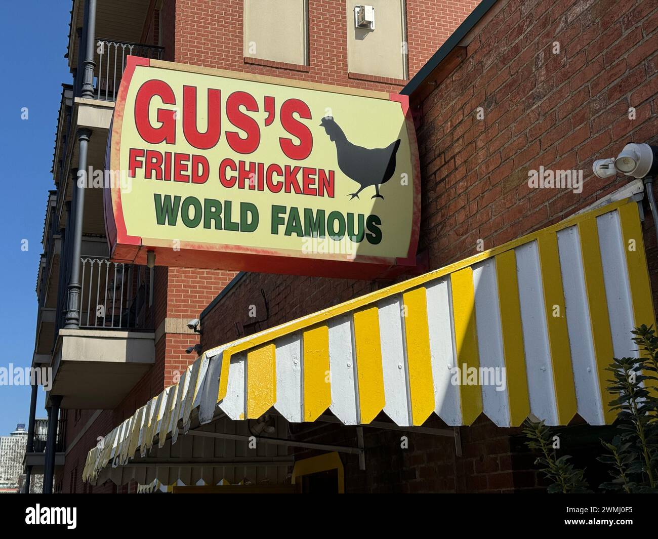 Poulet frit de renommée mondiale de Gus à Memphis, Tennessee Banque D'Images