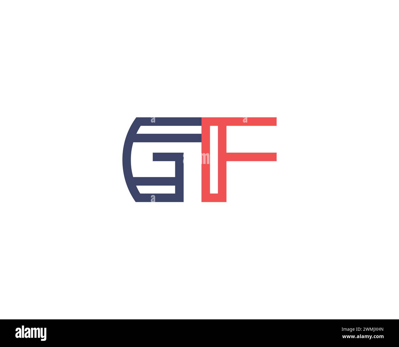 Modèle de vecteur de conception de logo Creative Letter GF Illustration de Vecteur