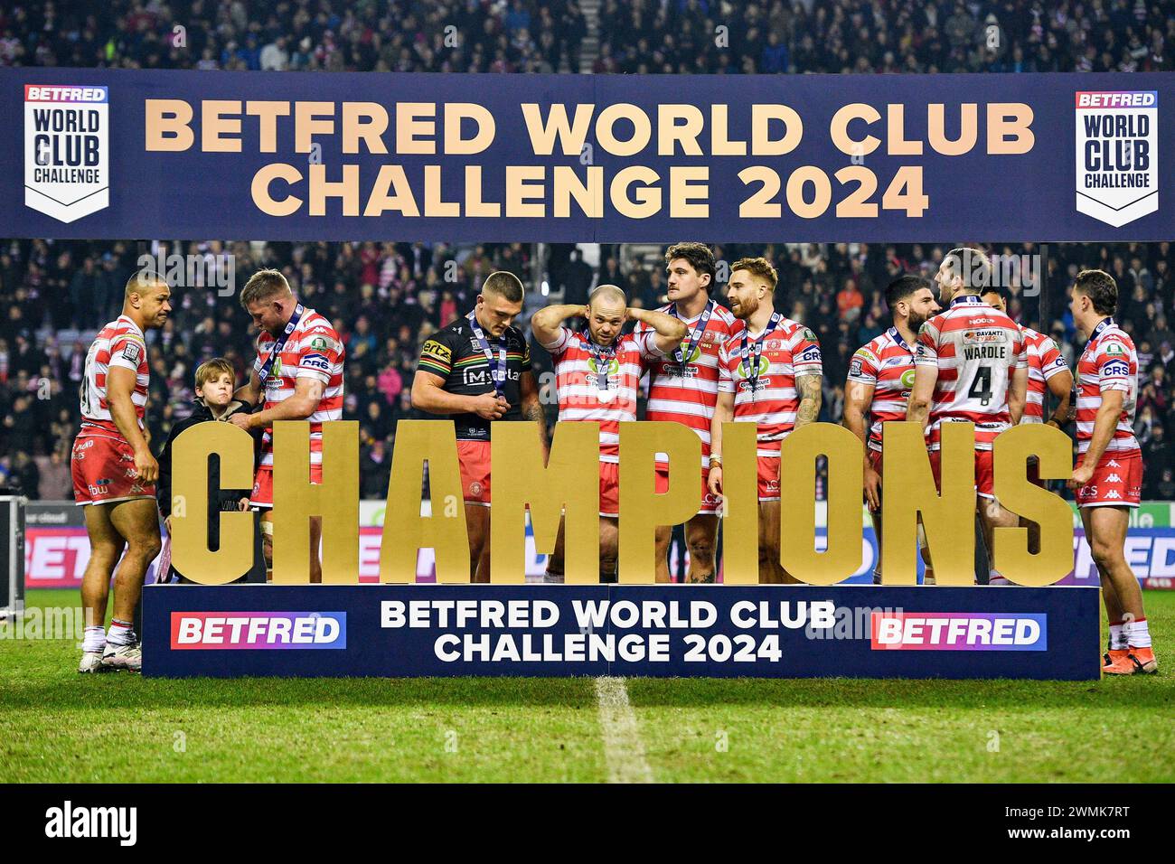 Wigan, Angleterre - 24 février 2024 - Champions. Rugby League Betfred World Club Challenge, Wigan Warriors vs Penrith Panthers au DW Stadium, Wigan, Royaume-Uni Dean Williams Banque D'Images