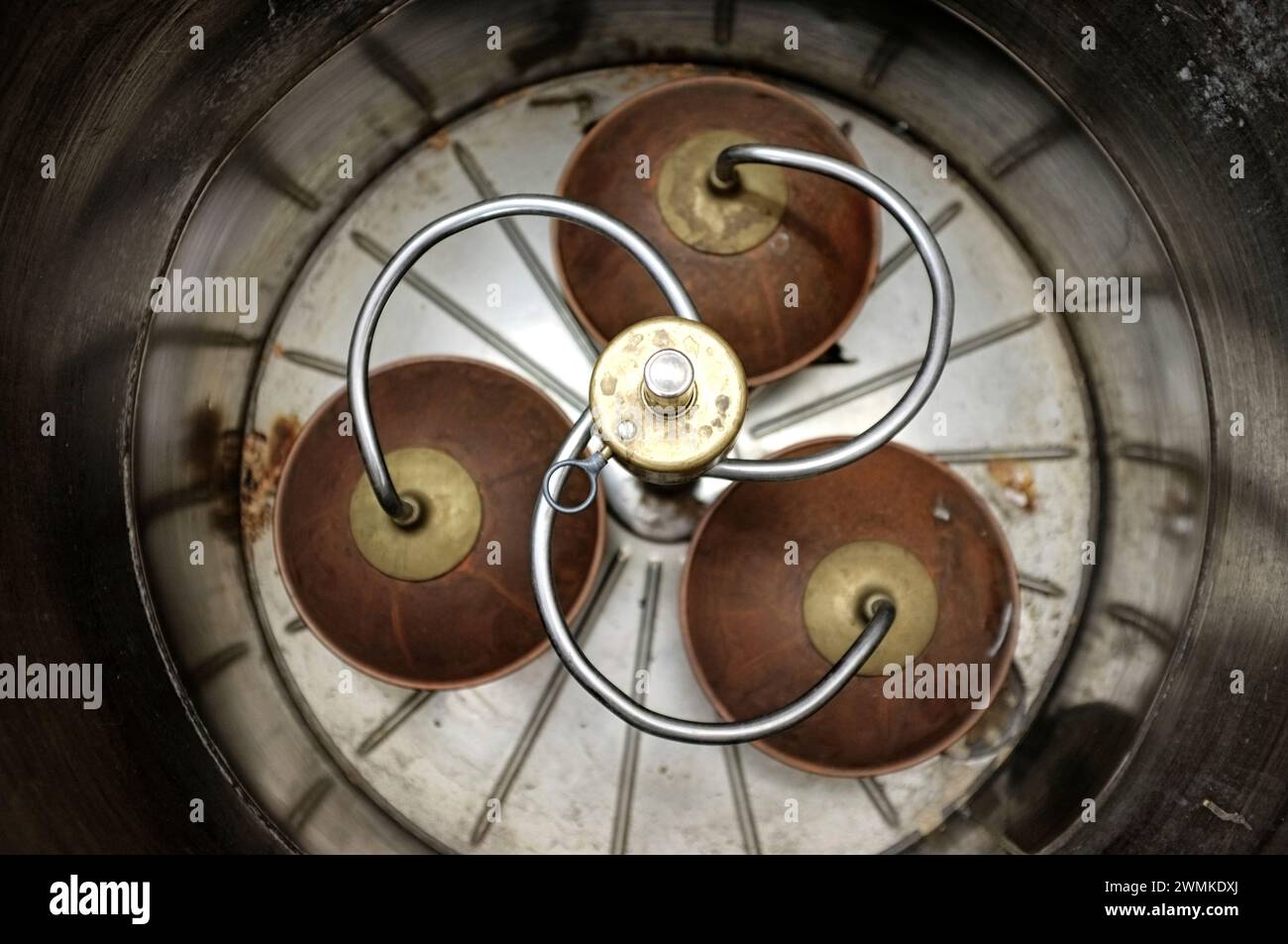 À l'intérieur d'une machine à laver antique Banque D'Images