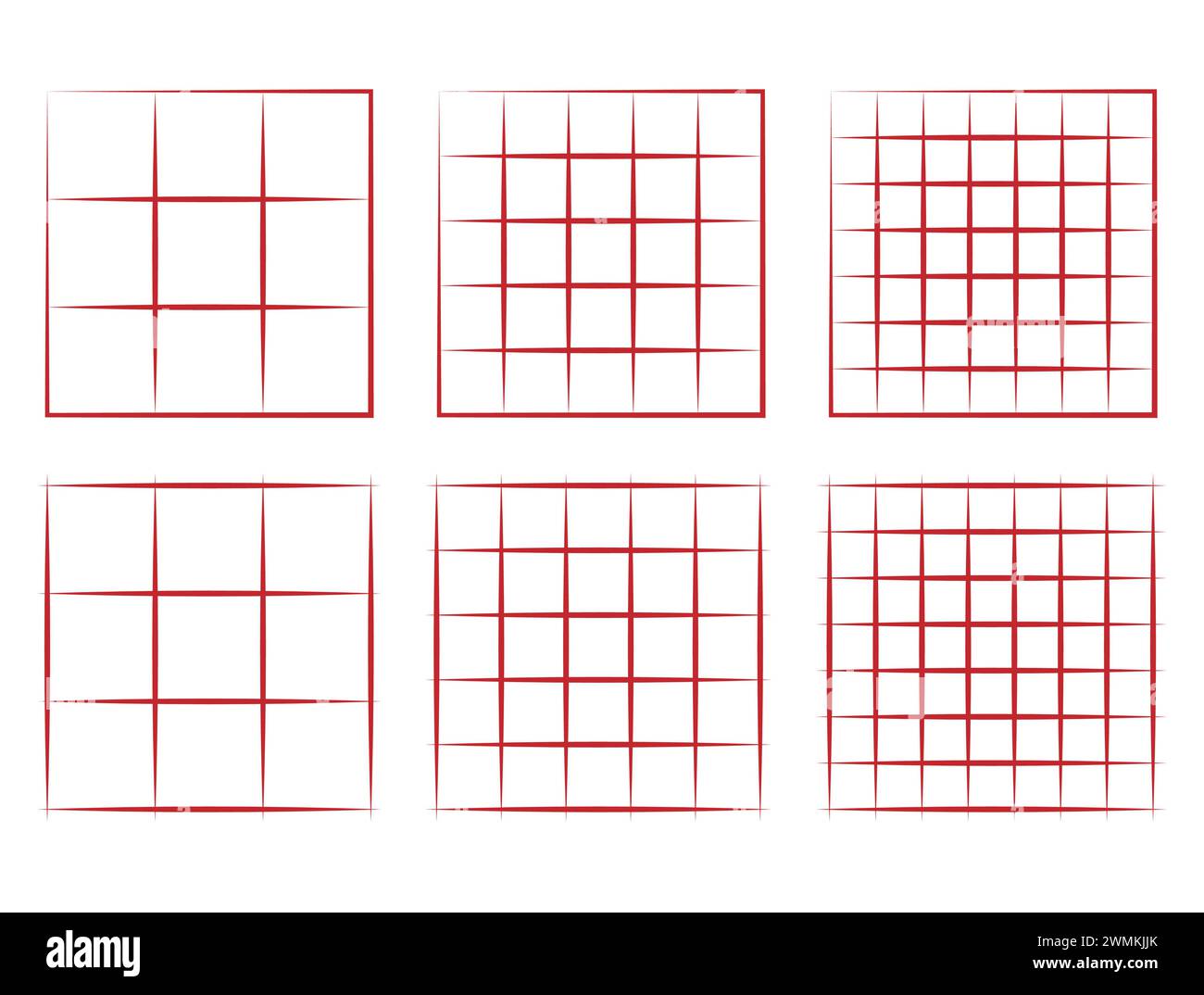 Lignes de grille horizontales dans le style graphique, conception vectorielle de formes de grille. Illustration de Vecteur