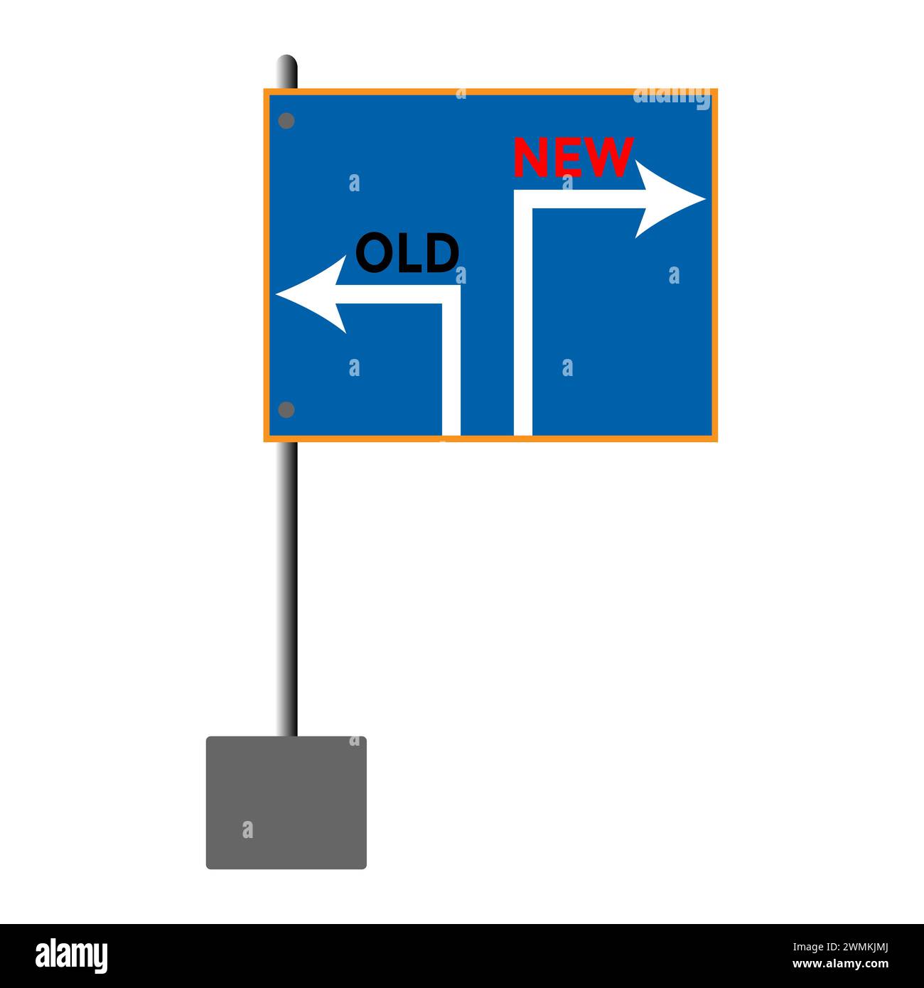 New Way vs Old Way Arrows signe illustration vectorielle. Illustration de Vecteur