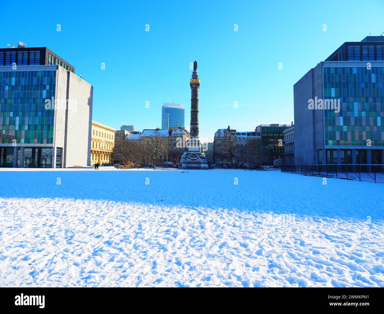 Faits saillants de l'hiver à Bruxelles, Belgique Banque D'Images