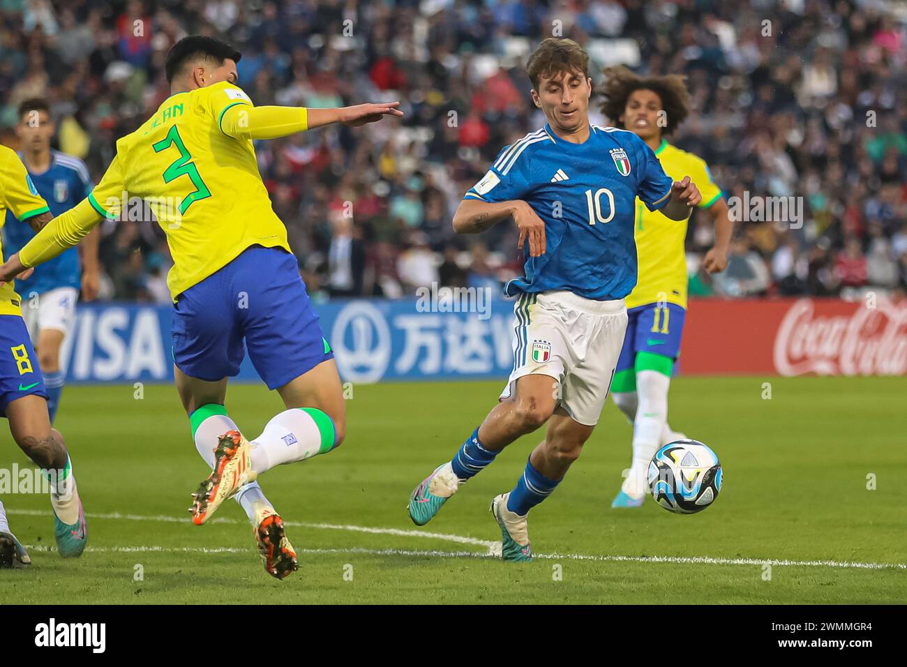 MENDOZA, ARGENTINE - 21 MAI : Tommaso Baldanzi, Italien, lors de la Coupe du monde des moins de 20 ans de la FIFA, Argentine 2023 entre l'Italie et le Brésil à l'Estadio Malvinas Arg Banque D'Images