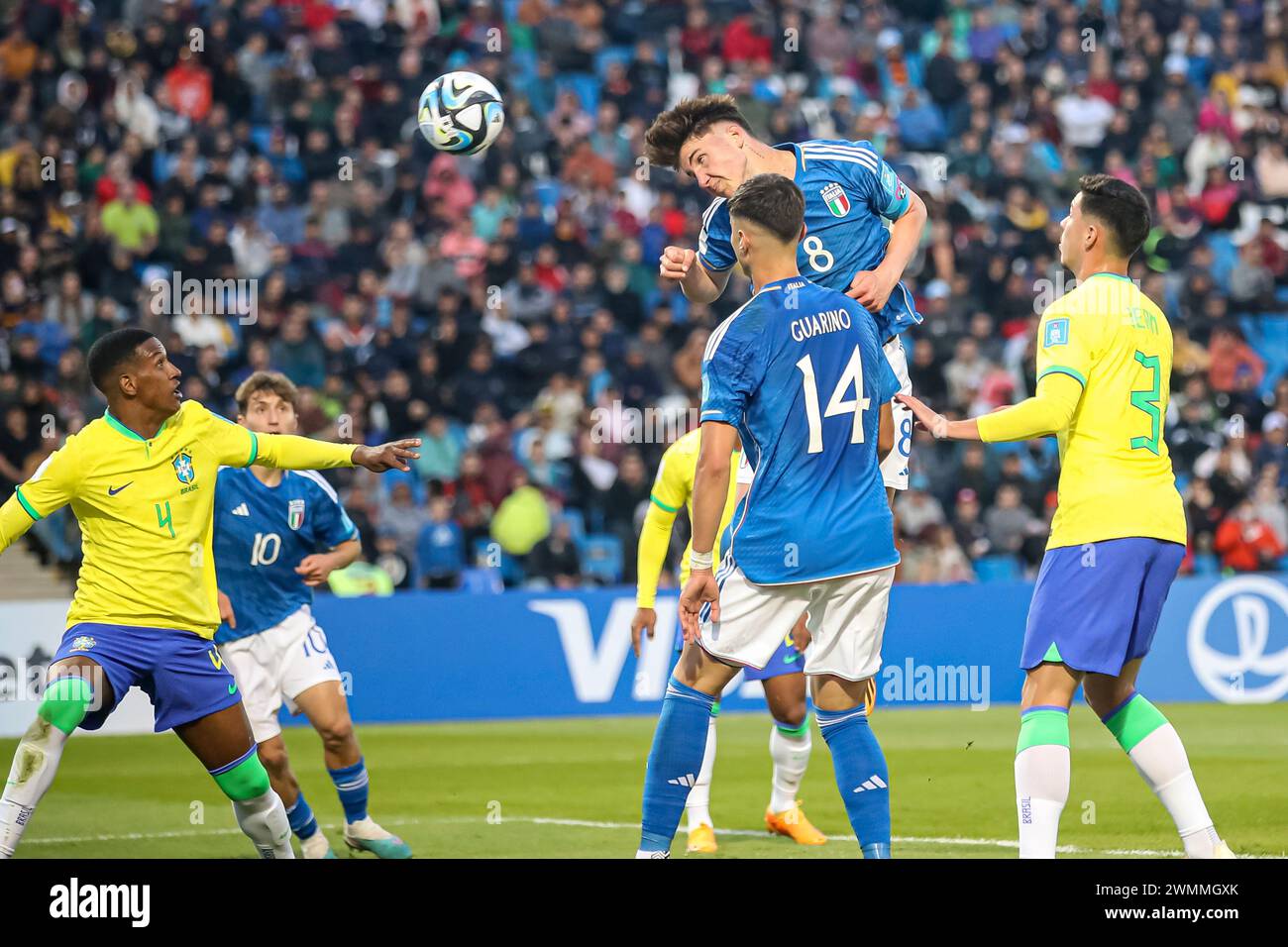 MENDOZA, ARGENTINE - 21 MAI : Cesare Casadei, Italien, lors de la Coupe du monde U20 de la FIFA, Argentine 2023 match opposant l'Italie et le Brésil à l'Estadio Malvinas Argen Banque D'Images