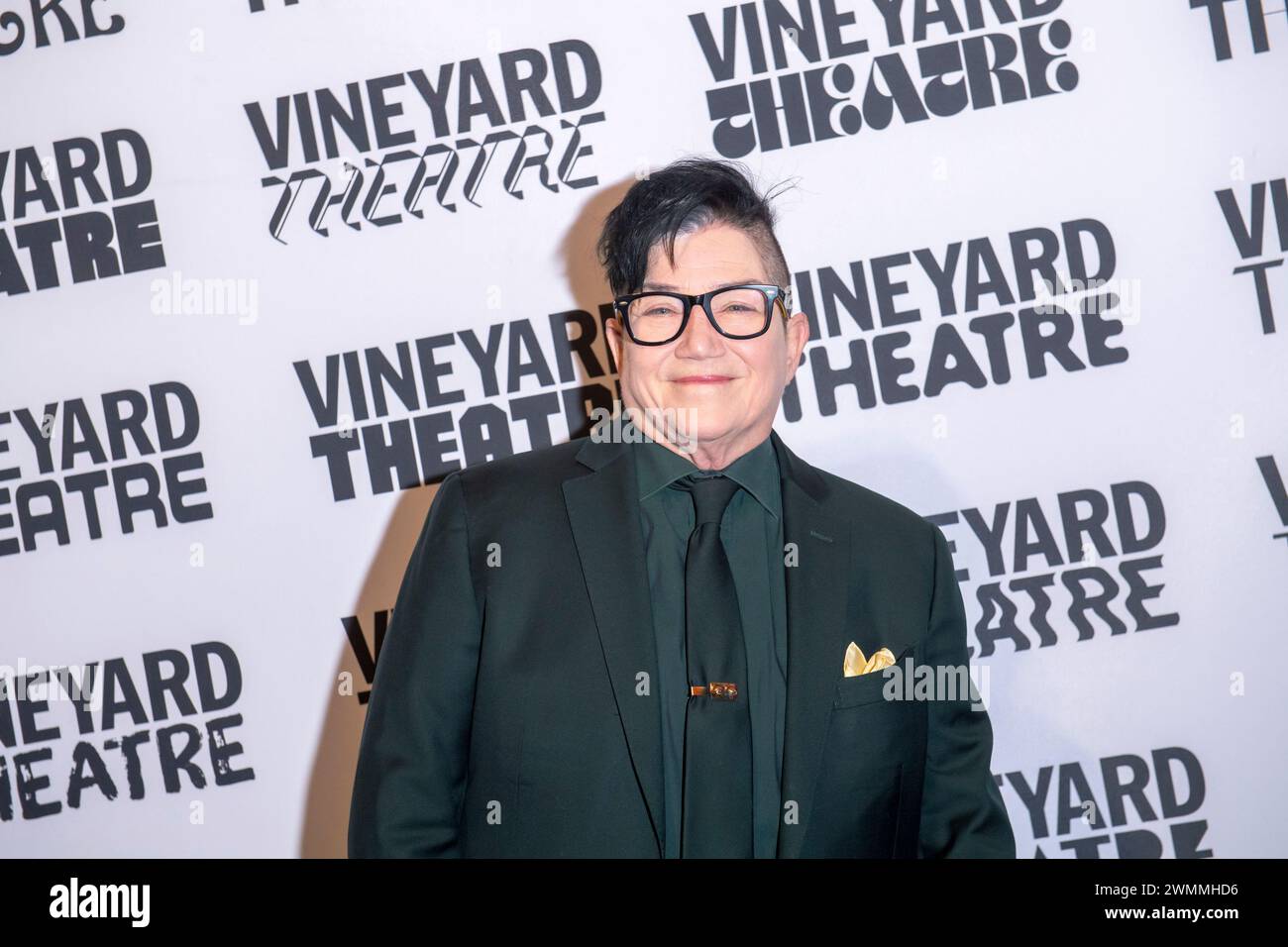 Lea DeLaria participe au Gala du 41e anniversaire du Vineyard Theatre 2024, qui honore l'acteur Jesse Tyler Ferguson, à l'Edison Ballroom à New York, États-Unis, le 26 février 2024. (Photo de Thenews2/NurPhoto) Banque D'Images