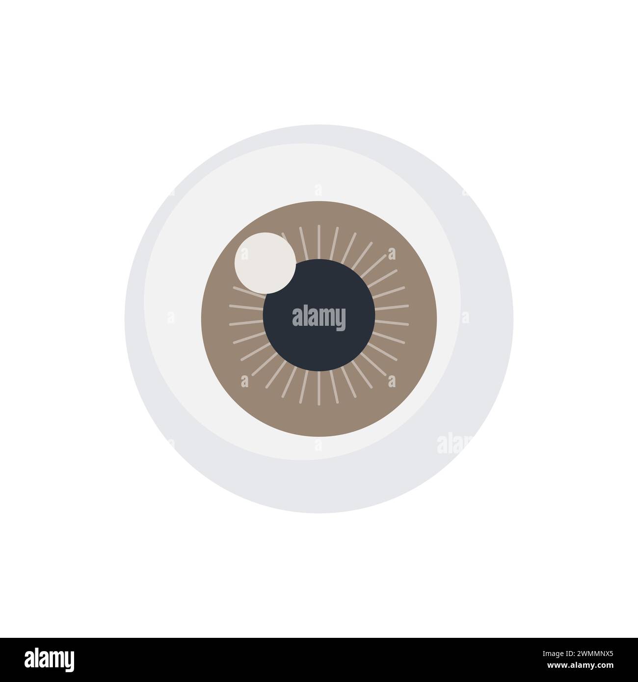 Art illustration Design concept anatomie corps humain symbole icône logo réaliste de Eye Ball Illustration de Vecteur