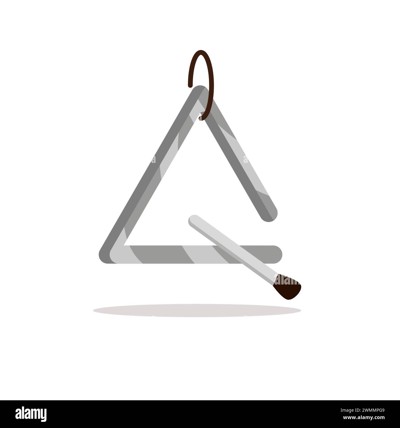 Illustration d'art icône logo outils de musique concept de conception traditionnelle symbole culture de triangle acier Illustration de Vecteur