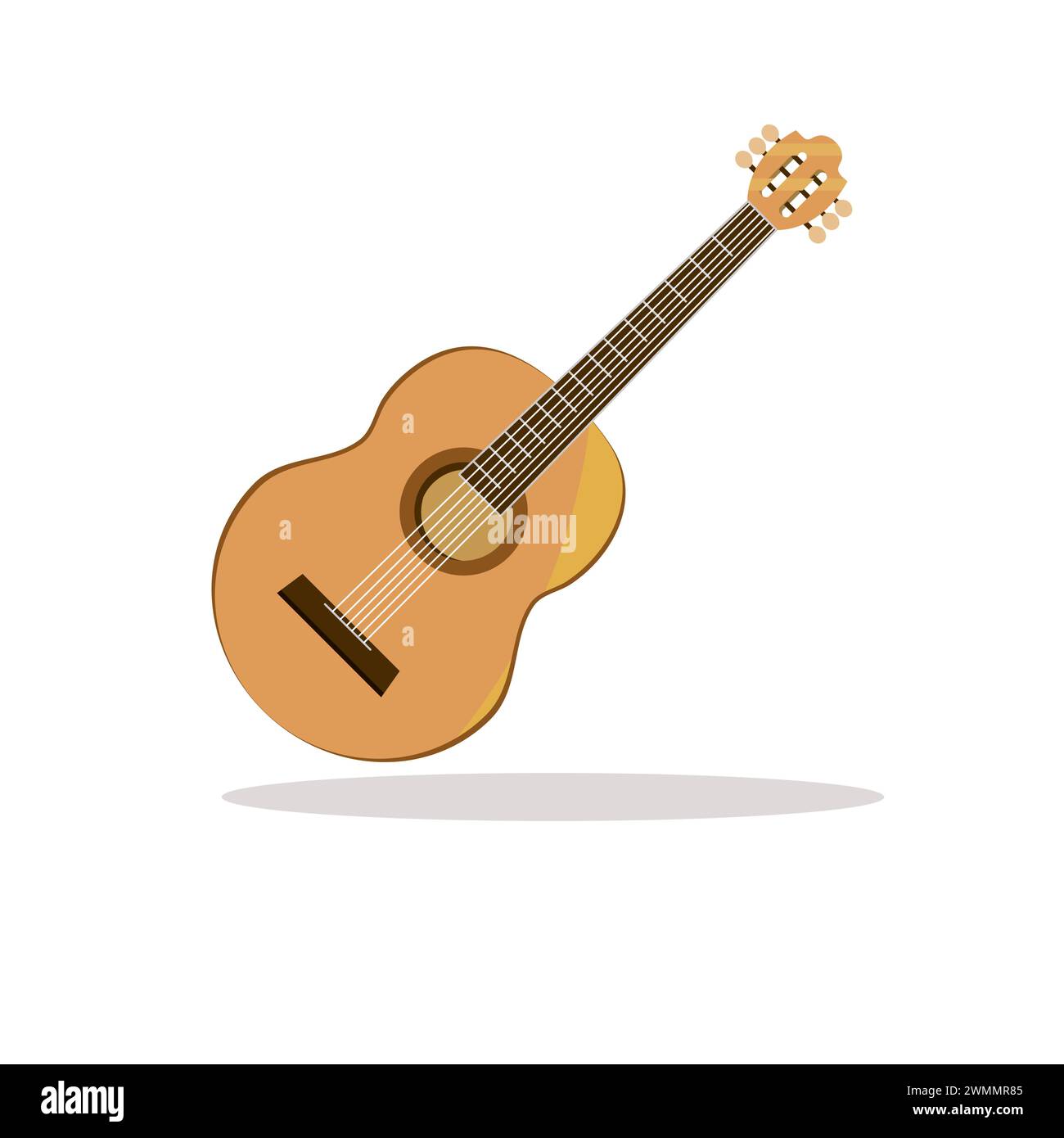 Icône d'illustration d'art logo outils de musique symbole de concept de conception de guitare Illustration de Vecteur