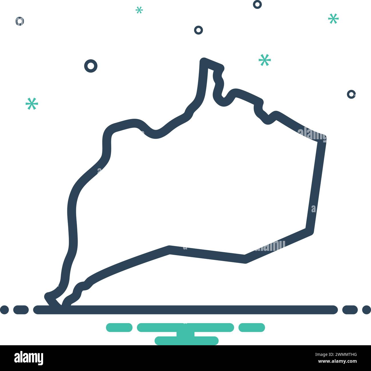 Icône pour louisville,map Illustration de Vecteur