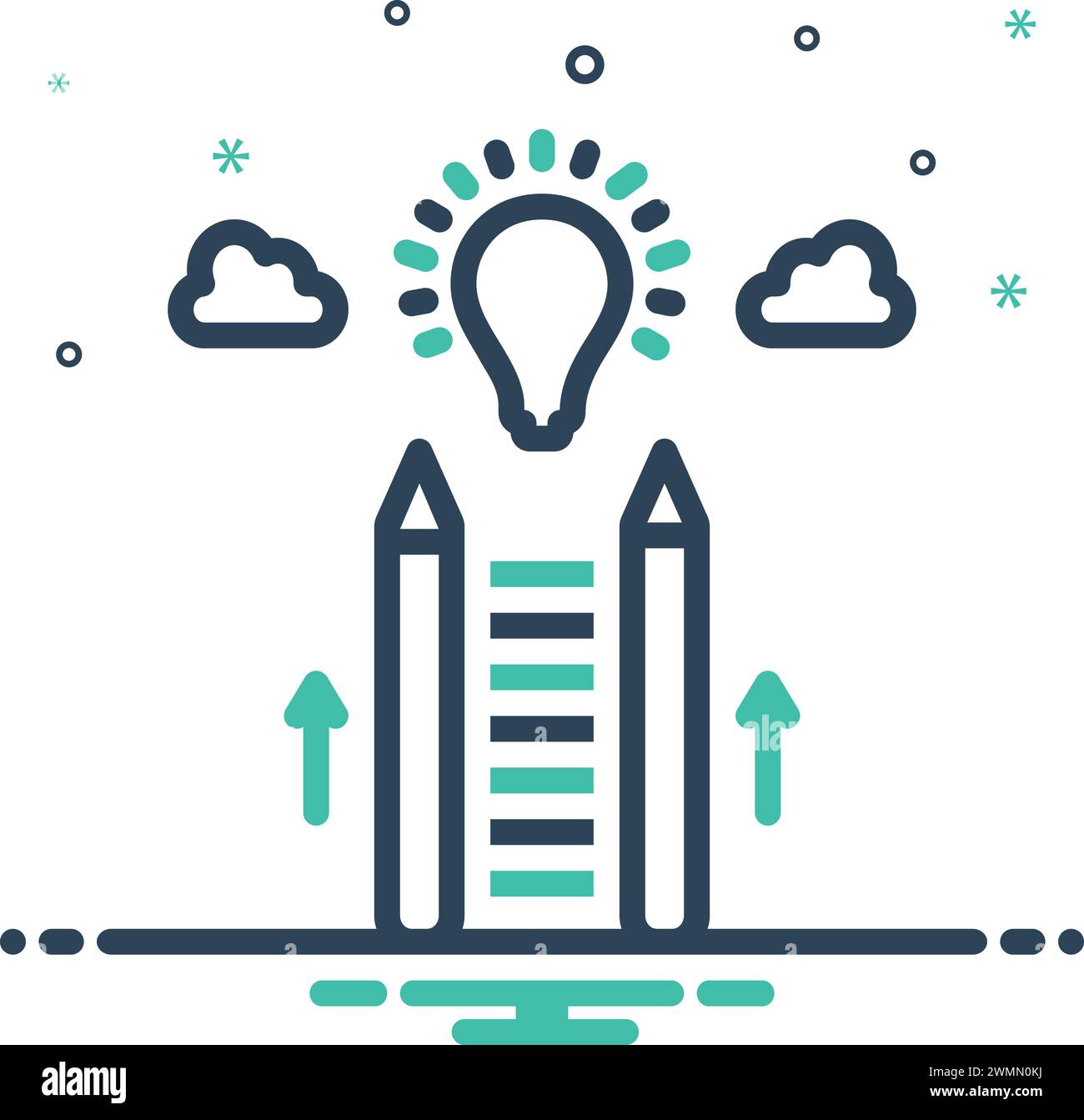 Icône pour appris, éducation Illustration de Vecteur