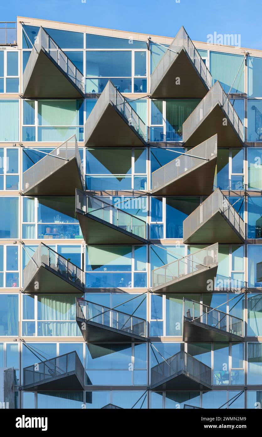 Copenhague, Danemark - VM Houses by BIG (Bjarke Ingels Group) et JDS Banque D'Images