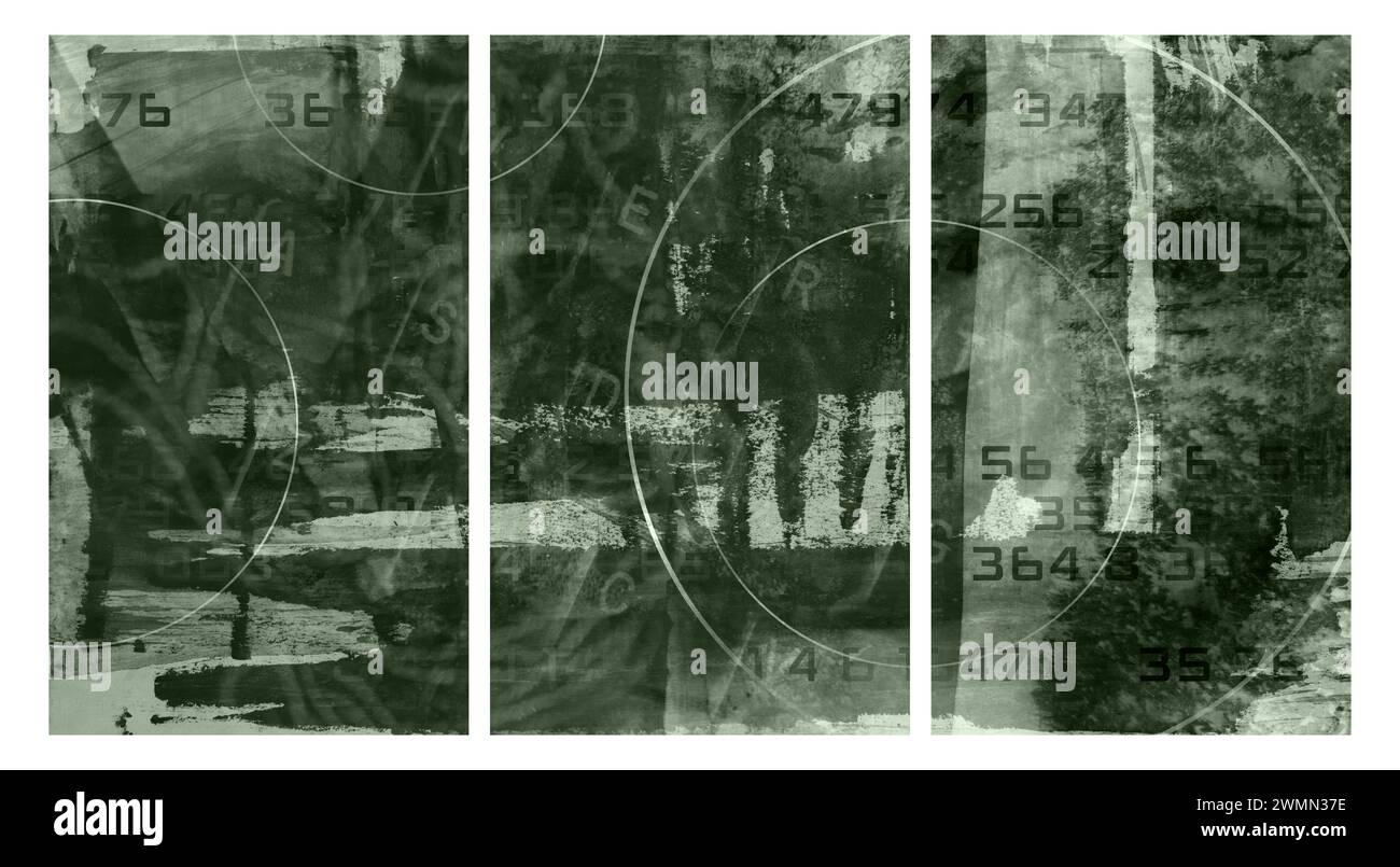 Triptyque intérieur moderne. Banque D'Images