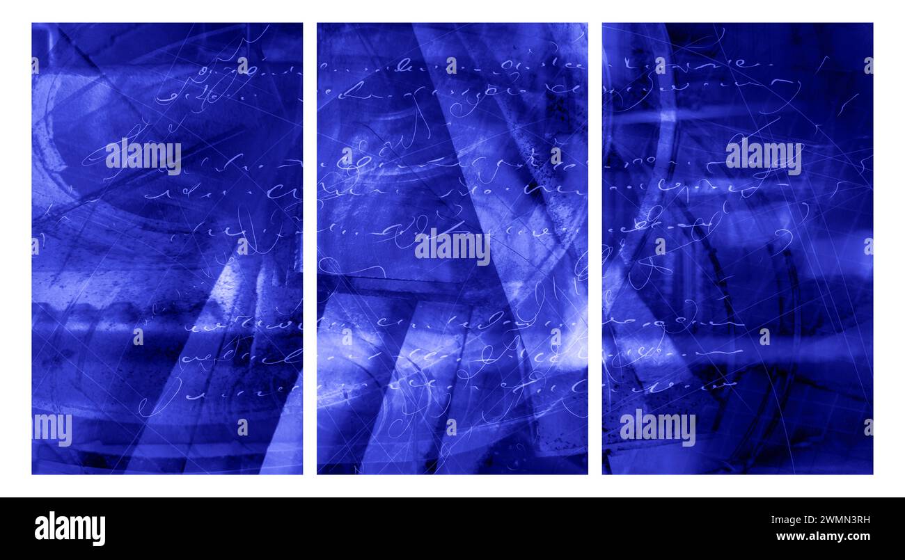 Triptyque intérieur moderne. Banque D'Images