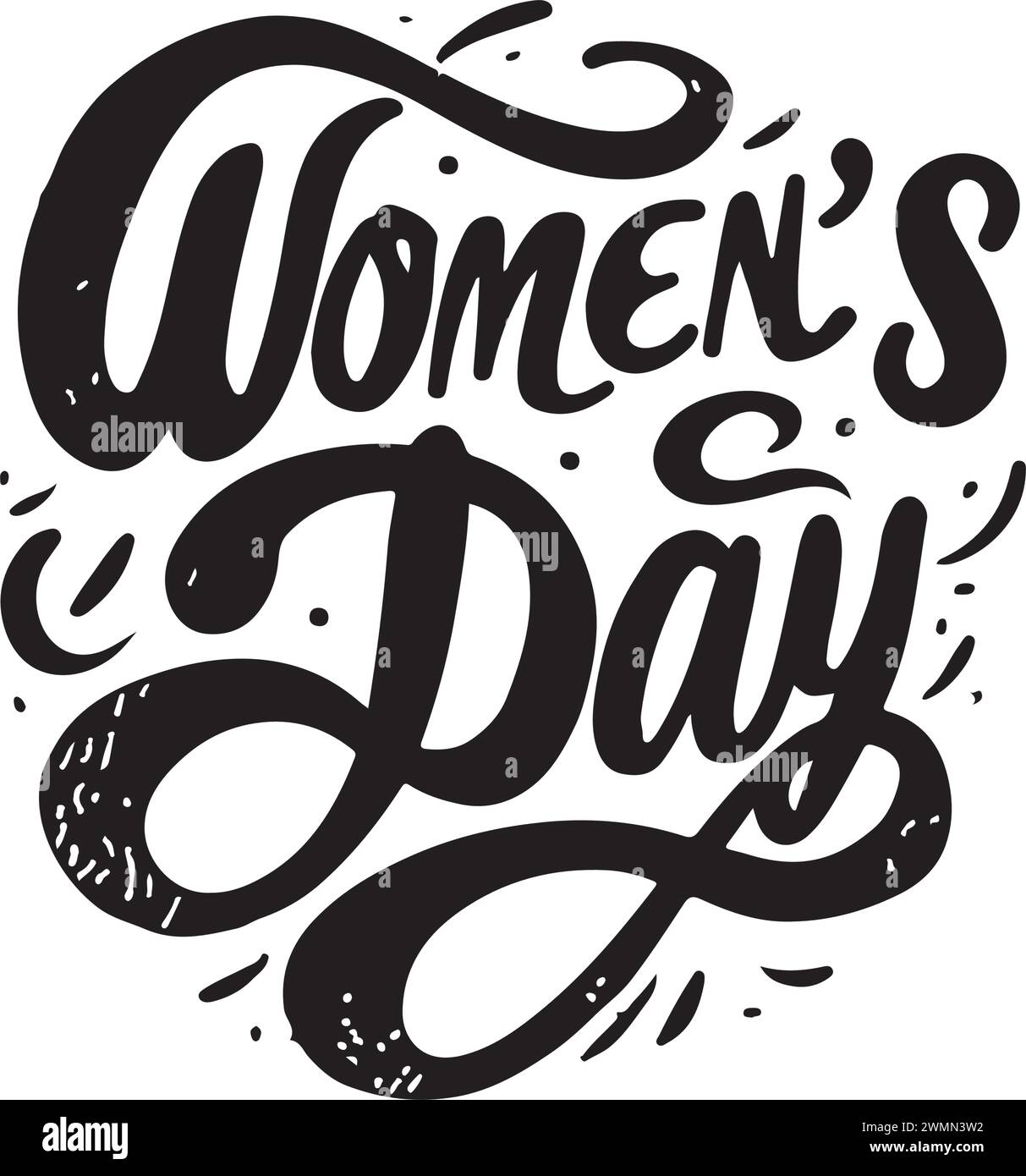 Vecteur t-shirt à texte Happy Women's Day Illustration de Vecteur