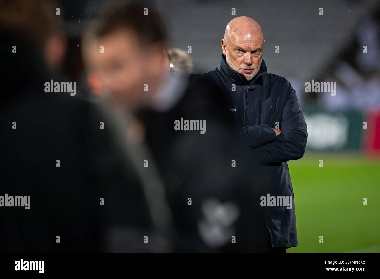 Aarhus, Danemark. 25 février 2024. L'entraîneur-chef Uwe Rösler de l'AGF vu lors du match de 3F Superliga entre l'Aarhus GF et le FC Midtjylland au Ceres Park à Aarhus. (Crédit photo : Gonzales photo - Morten Kjaer). Banque D'Images