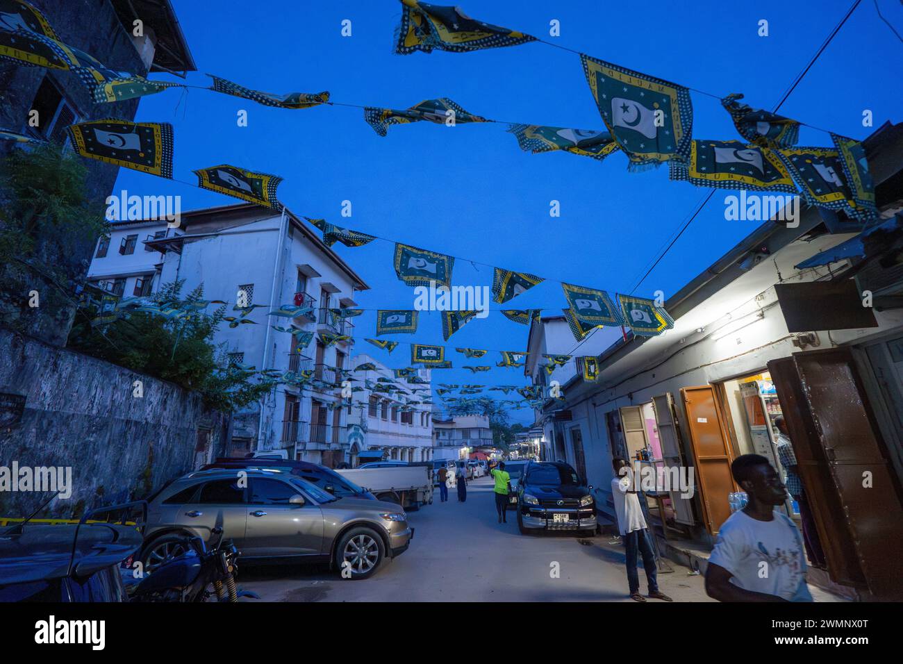 Stone Town, paysage urbain de Zanzibar Banque D'Images