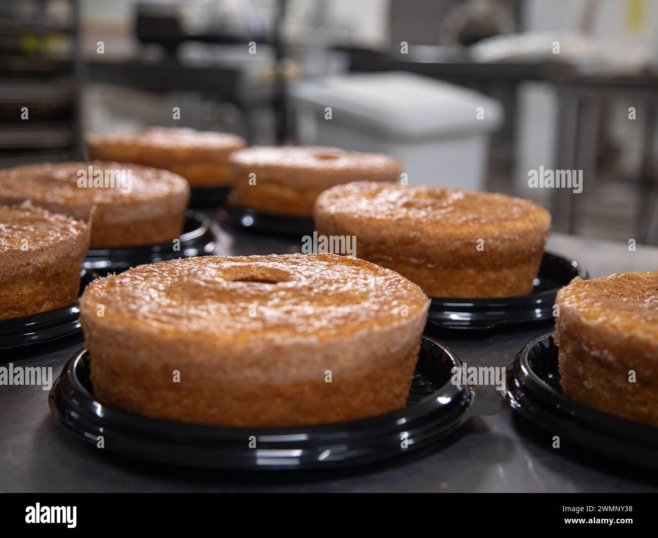 gâteau de farine de maïs bolo de fubá dans la boulangerie Banque D'Images