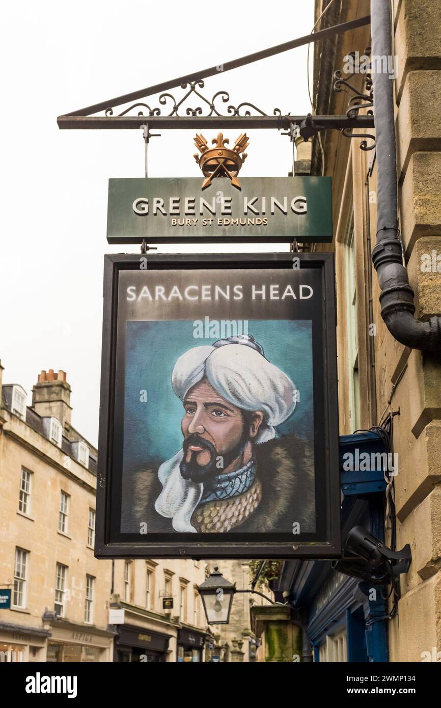 Sans doute le plus ancien pub, Saracens Head à Bath, Somerset, Royaume-Uni Banque D'Images